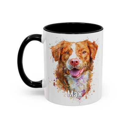 Nova Scotia Duck Tolling Retriever Colourful Personalized Accent Mugs, 11oz