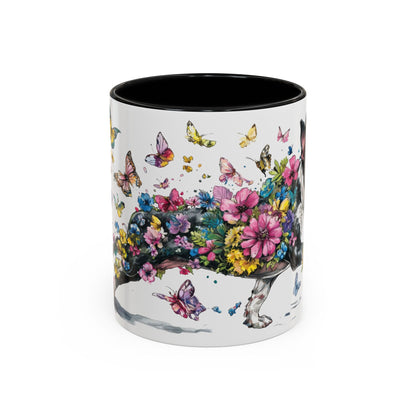 Boston Terrier #2 Personalized Accent Mugs, 11oz