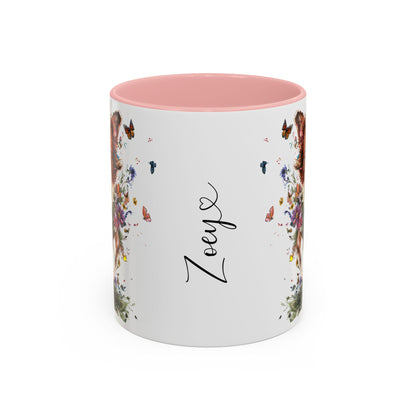 Border Collie #5 Personalized Accent Mugs, 11oz