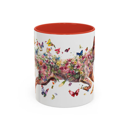 Red Heeler (Cattle dog) Personalized Accent Mugs, 11oz
