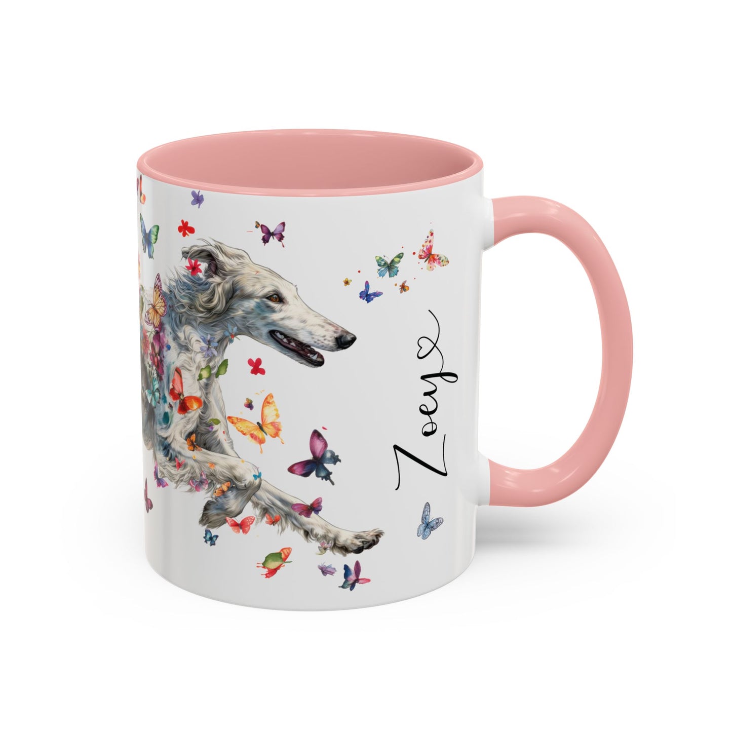 Silken Windhound #1 Personalized Accent Mugs, 11oz