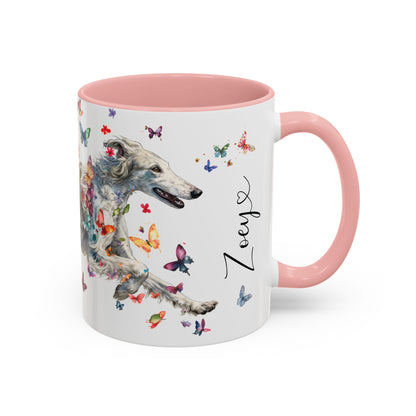 Silken Windhound #1 Personalized Accent Mugs, 11oz