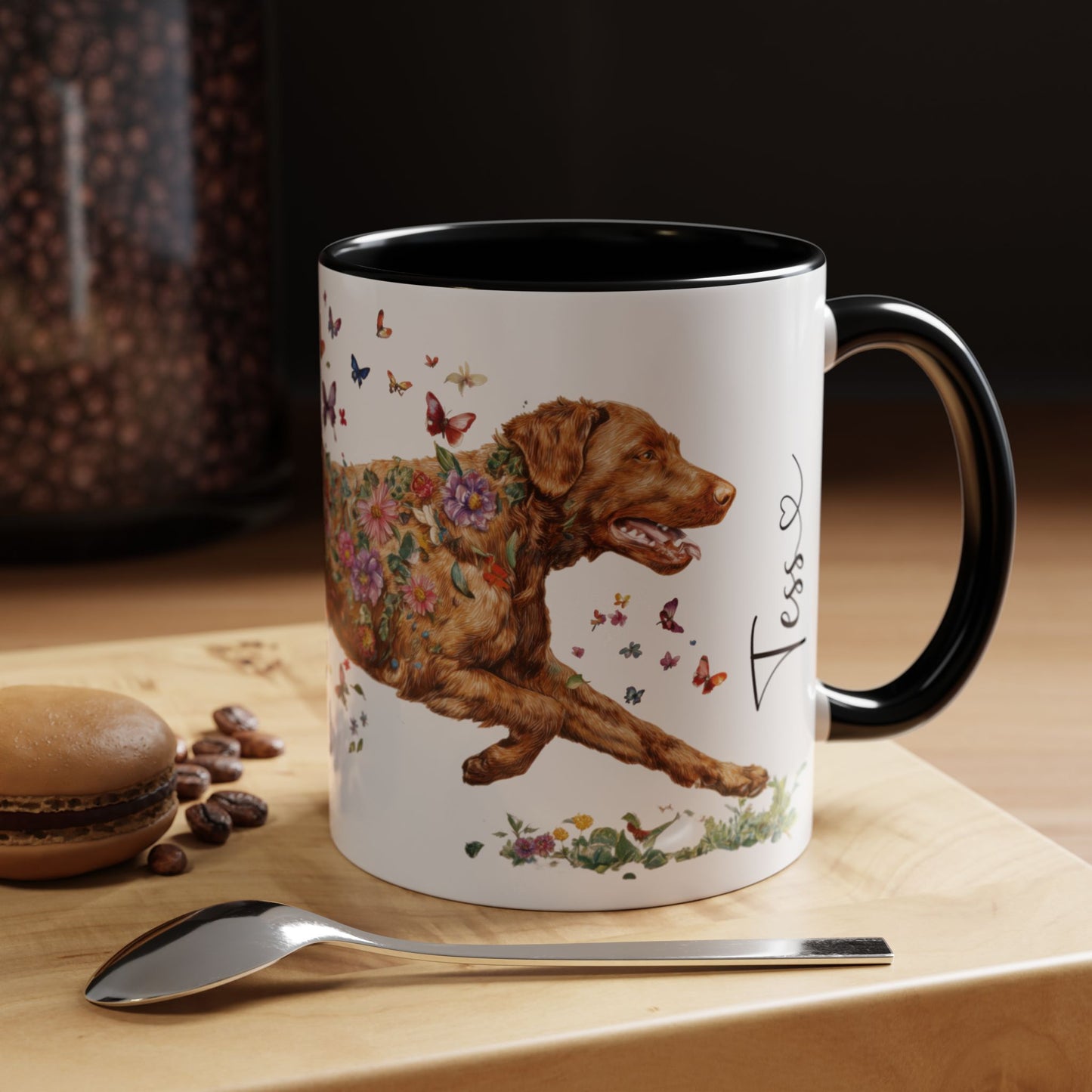 Chesapeke Bay Retriever Personalized Accent Mugs, 11oz