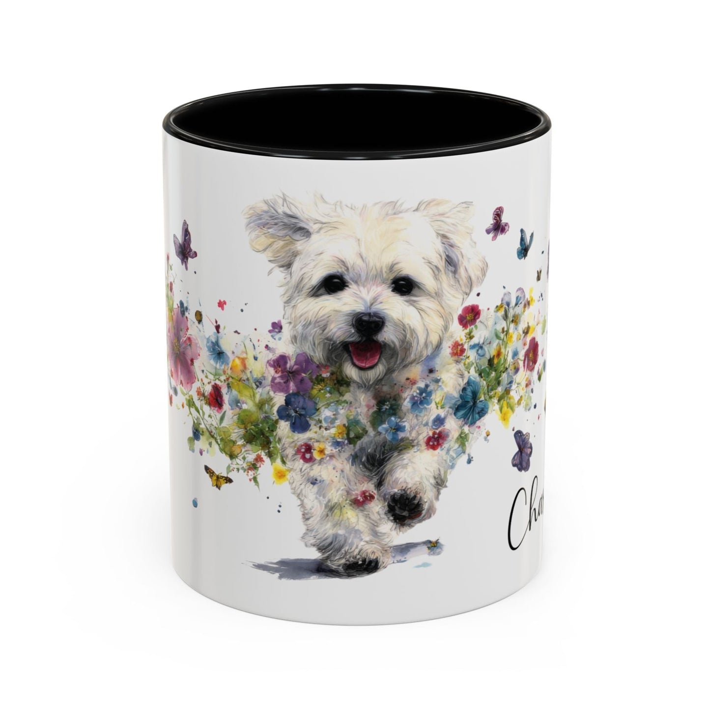 Maltipoo Personalized Accent Mugs, 11oz
