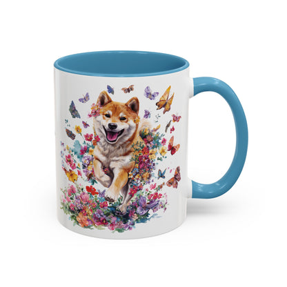 Shiba Inu #4 Personalized Accent Mugs, 11oz