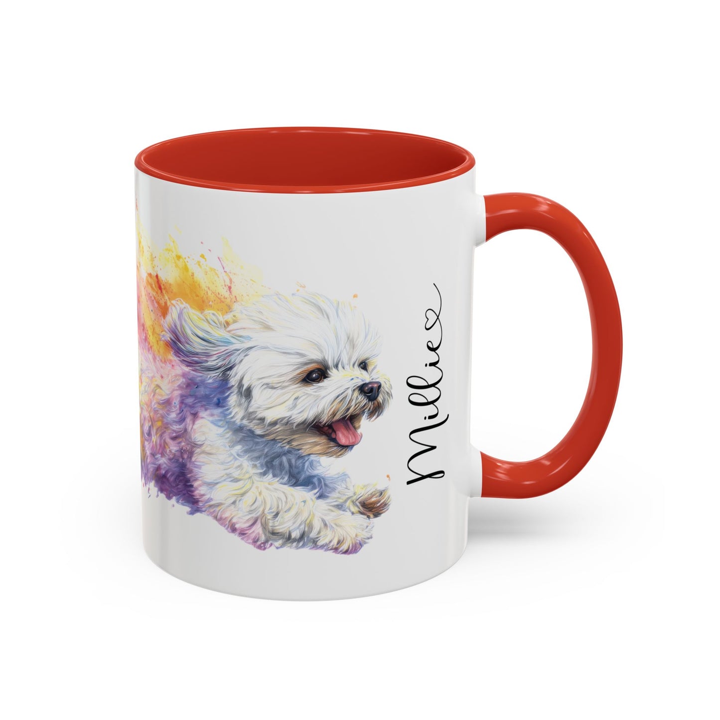 Shih Tzu Colourful Personalised Accent Mugs, 11oz
