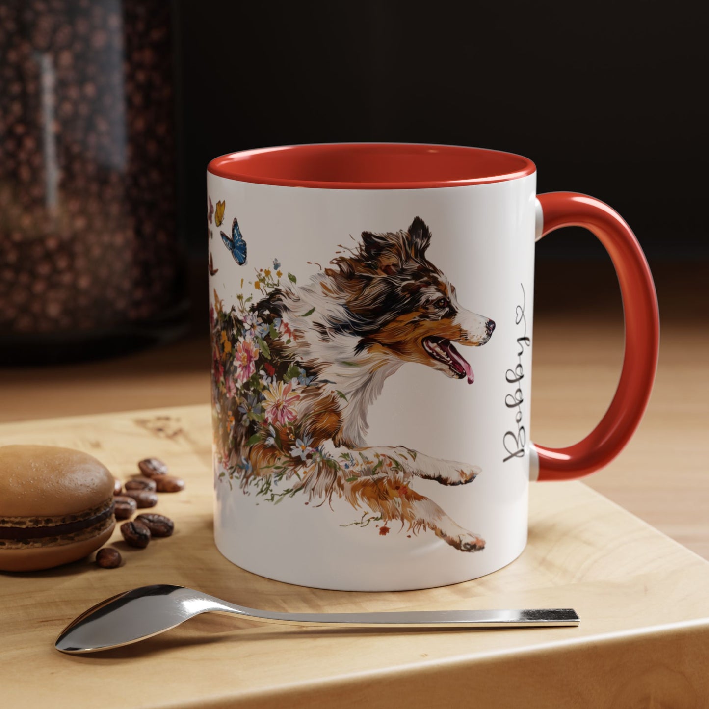Australian Shepherd (Docked) #1 Personalized Accent Mugs, 11oz