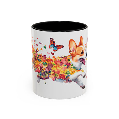 Corgi Personalized Accent Mugs, 11oz