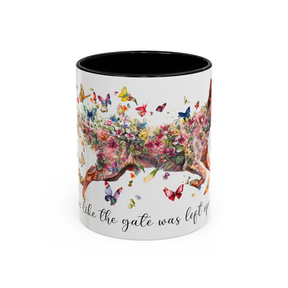 Red Heeler (Cattle dog)  Live like the gate Accent Mugs, 11oz