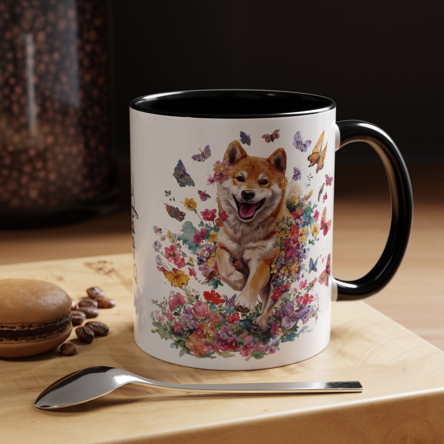 Shiba Inu #4 Personalized Accent Mugs, 11oz