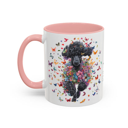 Poodle #5 Personalized Accent Mugs, 11oz