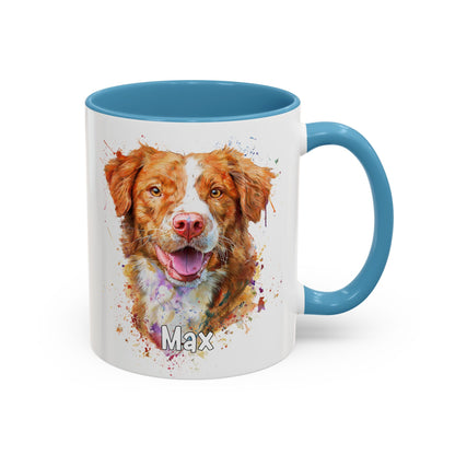 Nova Scotia Duck Tolling Retriever Colourful Personalized Accent Mugs, 11oz