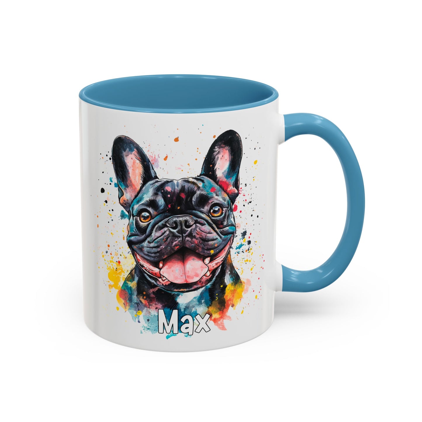 French Bulldog #1 Colourful Personalized Accent Mugs, 11oz