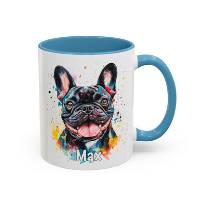 French Bulldog #1 Colourful Personalized Accent Mugs, 11oz