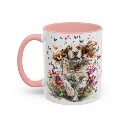 Clumber Spaniel #2 Personalized Accent Mugs, 11oz