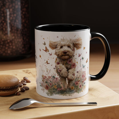 Labradoodle #6 Personalized Accent Mugs, 11oz
