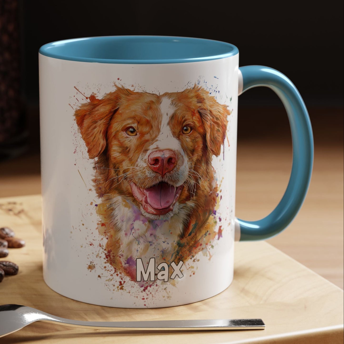 Nova Scotia Duck Tolling Retriever Colourful Personalized Accent Mugs, 11oz