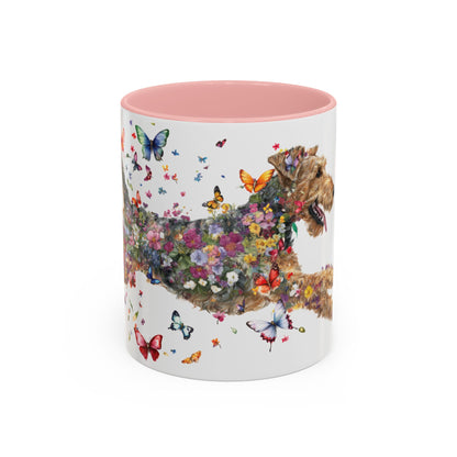 Airedale Terrier Personalized Accent Mugs, 11oz