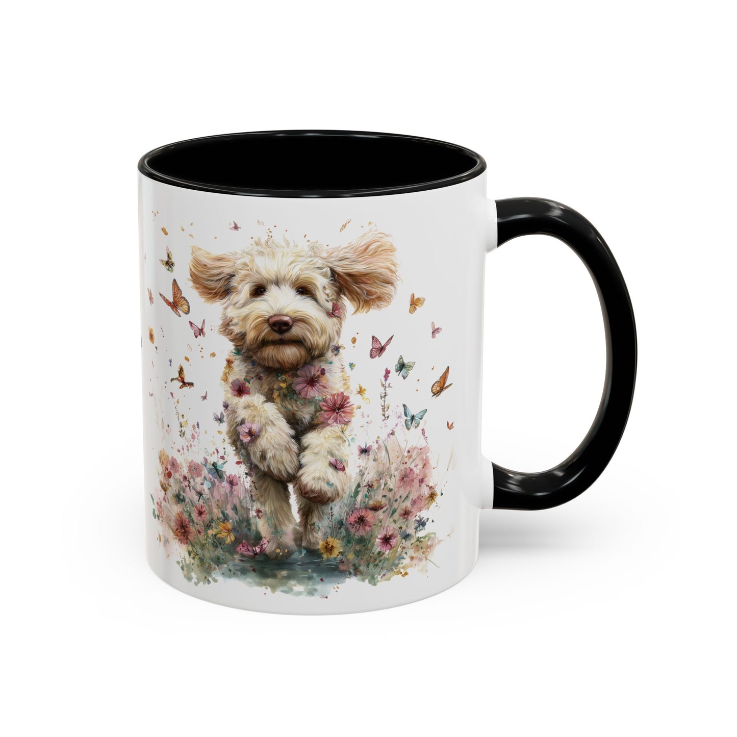 Labradoodle #6 Personalized Accent Mugs, 11oz