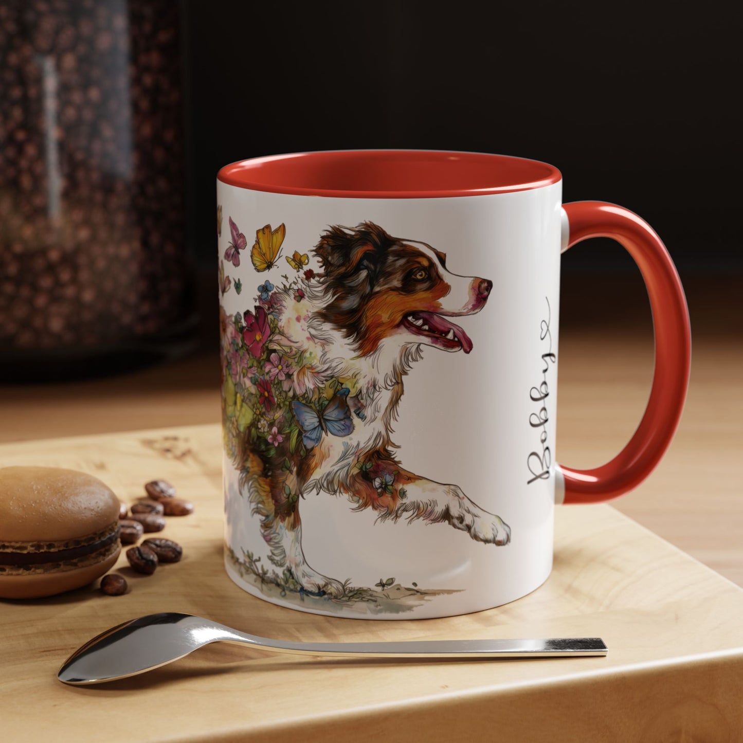Australian Shepherd (Docked) #2 Personalized Accent Mugs, 11oz