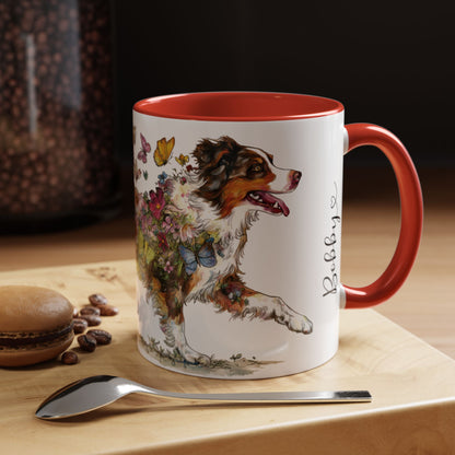 Australian Shepherd (Docked) #2 Personalized Accent Mugs, 11oz