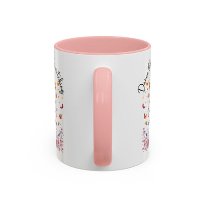 Border Terrier "Dance like nobody's watching" personalized colourful Mugs, 11oz