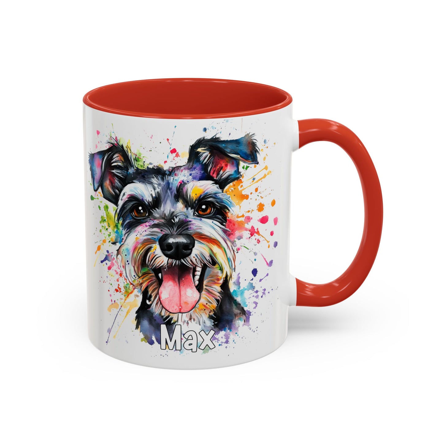 Schnauzer Colourful Personalized Accent Mugs, 11oz