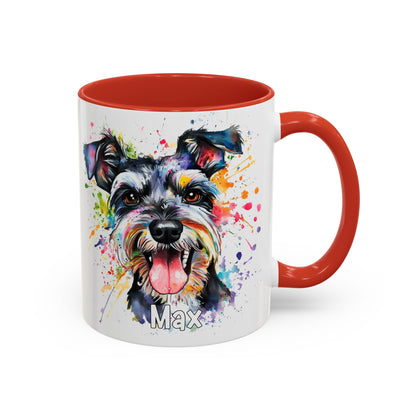 Schnauzer Colourful Personalized Accent Mugs, 11oz