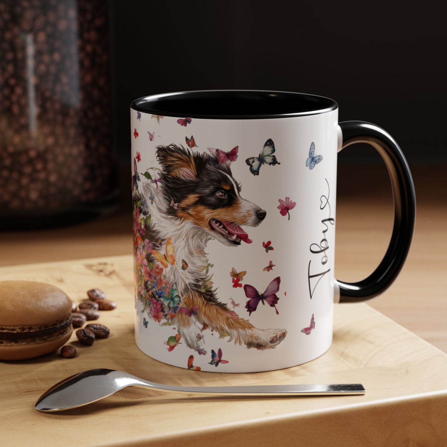 Mini Aussie Doodle Personalized Accent Mugs, 11oz