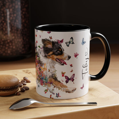 Mini Aussie Doodle Personalized Accent Mugs, 11oz