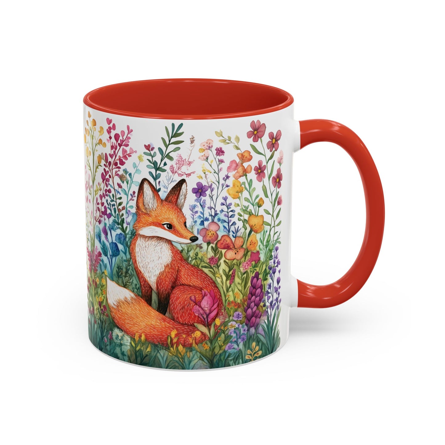 Fox #3 Personalized Accent Mugs, 11oz