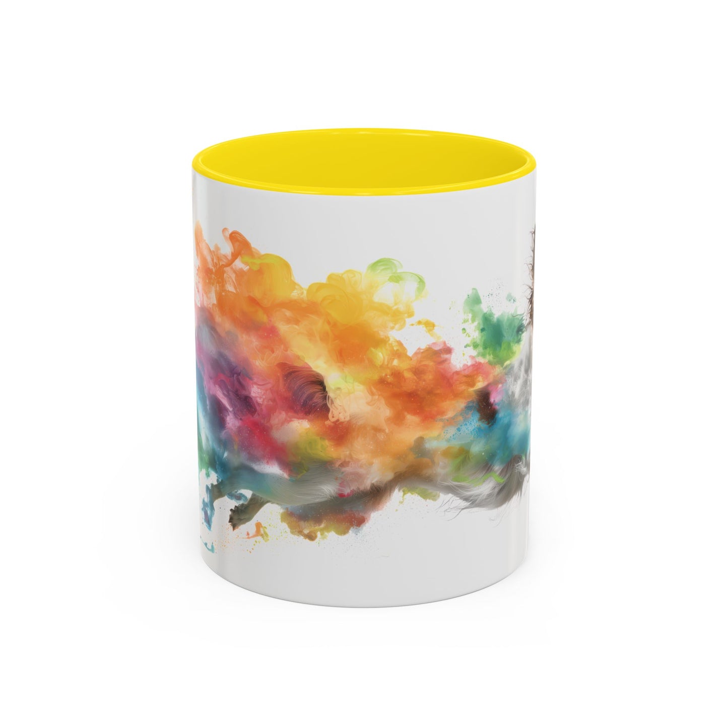 Chihuahua #3 Paint Colourful Personalised Accent Mugs, 11oz