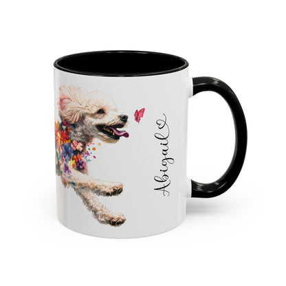 Poodle Personalized Accent Mugs, 11oz