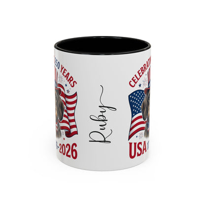 Dachshund #2 - 250th Celebration Personalised  Accent Mugs, 11oz & 15oz