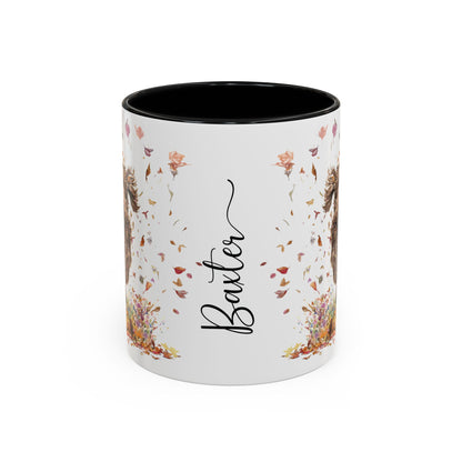 Labradoodle #5 Autumn/Fall, Personalized Accent Mugs, 11oz