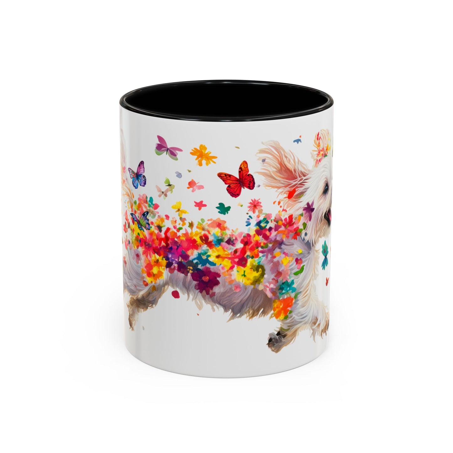 Maltese Personalized Colorful Accent Mugs, 11oz