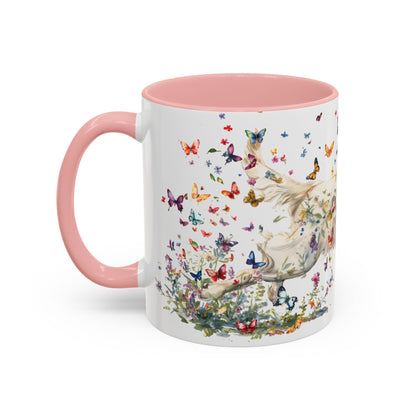 Cream Golden Retriever Personalized Accent Mugs, 11oz