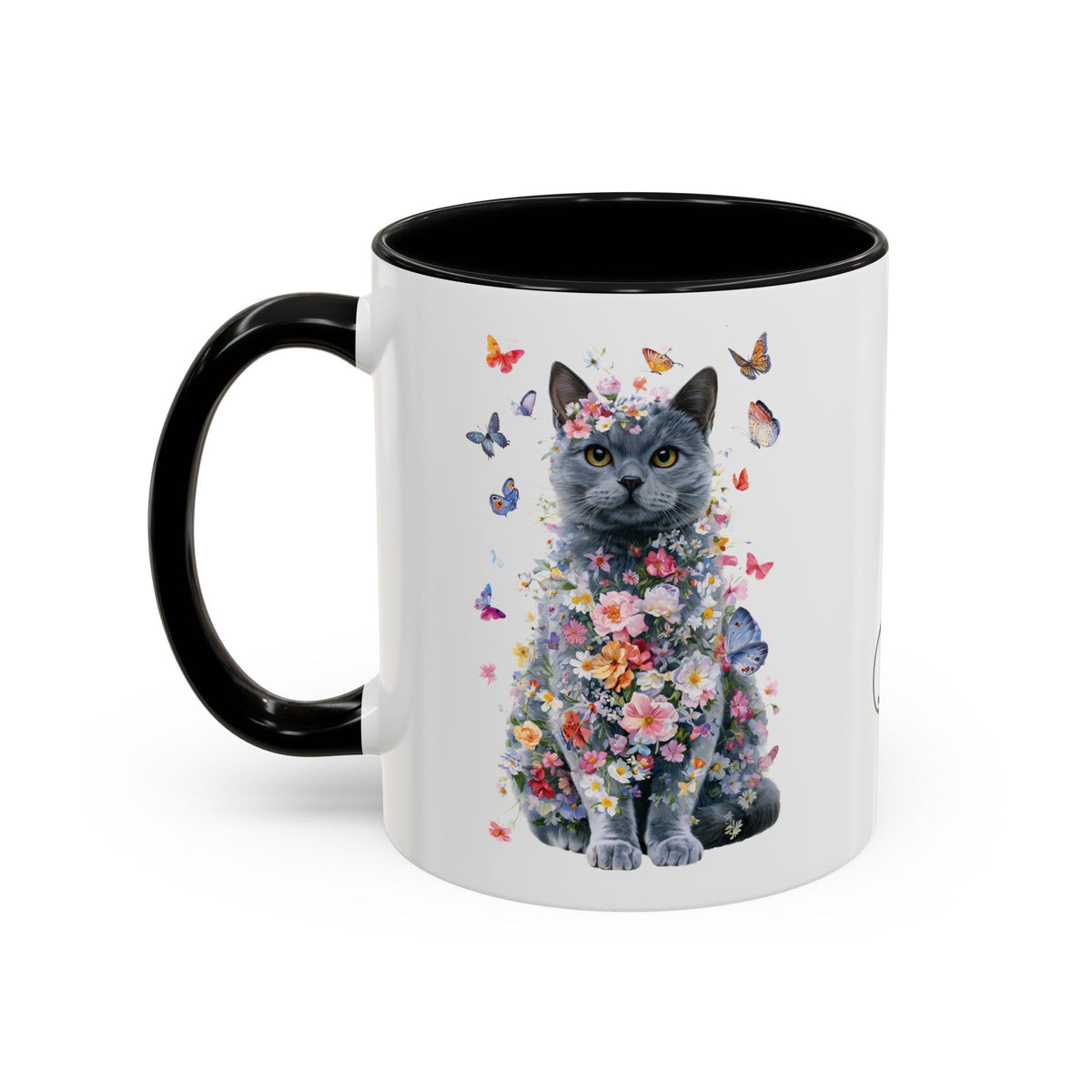 British Blue Cat #1 Personalized Accent Mugs, 11oz