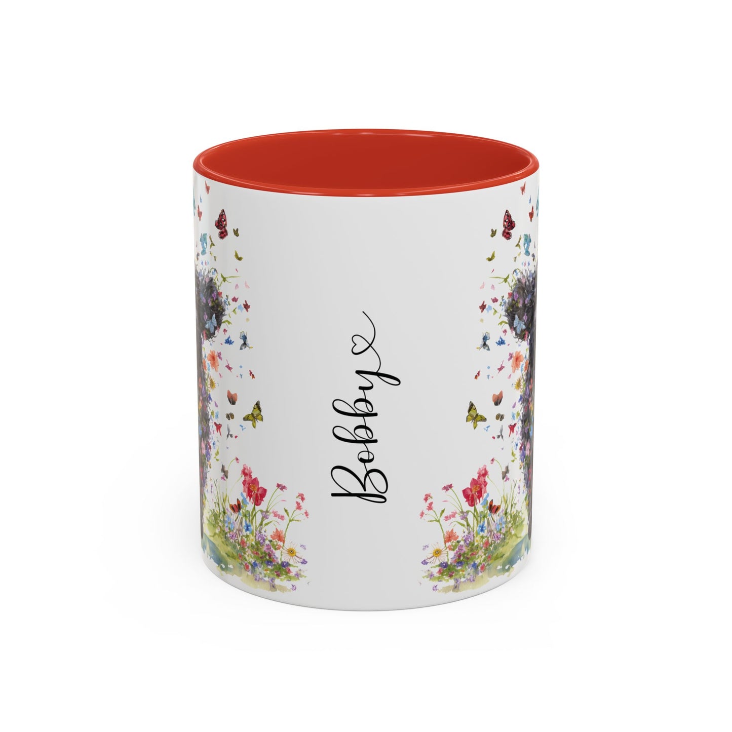 Labradoodle #5 Personalized Accent Mugs, 11oz