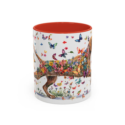 Wire Haired Vizsla Personalized Accent Mugs, 11oz