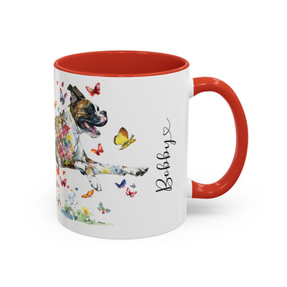 Boxer #1 Personalized Accent Mugs, 11oz