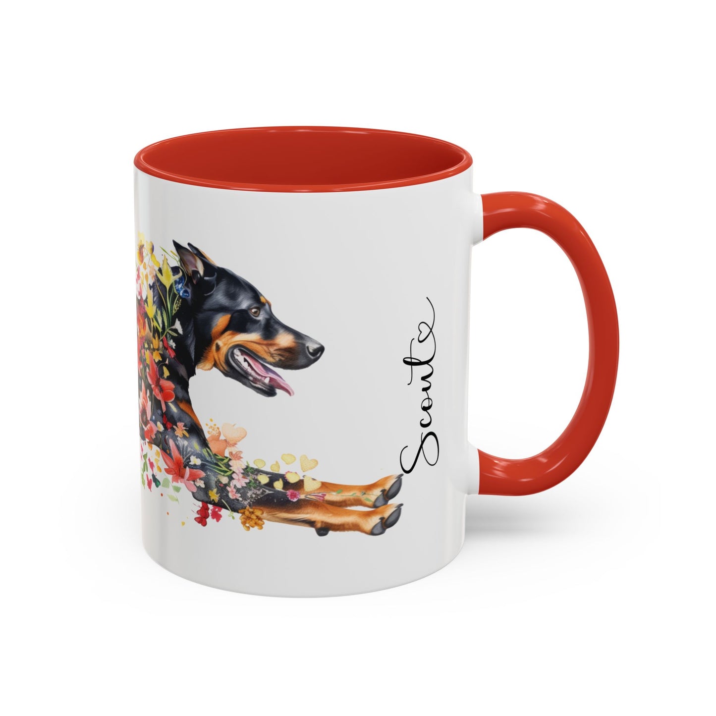 Beauceron Personalized Accent Mugs, 11oz