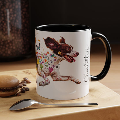 American Brittany #2 Personalized Accent Mugs, 11oz