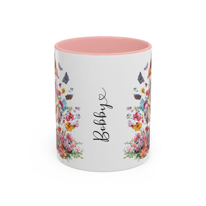 Shiba Inu #4 Personalized Accent Mugs, 11oz