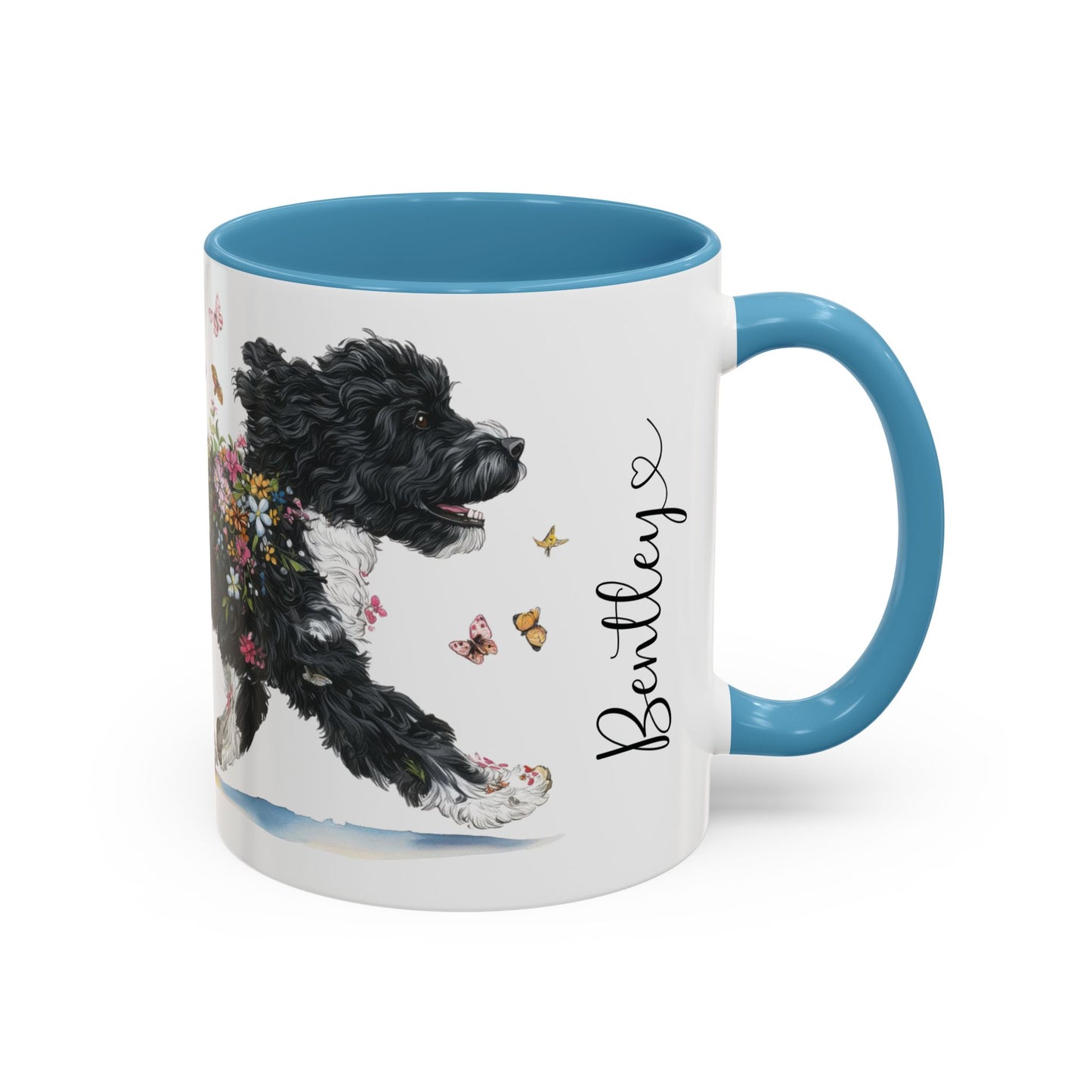 Portuguese Water Dog #2 Personalized Accent Mugs, 11oz