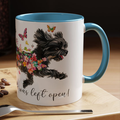 Shih Tzu #2 “Live like the gate was left open" Accent Mugs, 11oz
