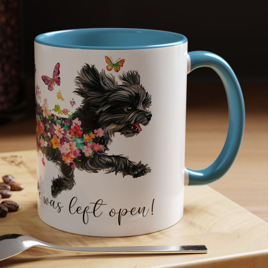 Shih Tzu #2 “Live like the gate was left open" Accent Mugs, 11oz