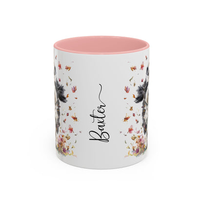 Bernedoodle #2 Autumn/Fall, Personalized Accent Mugs, 11oz