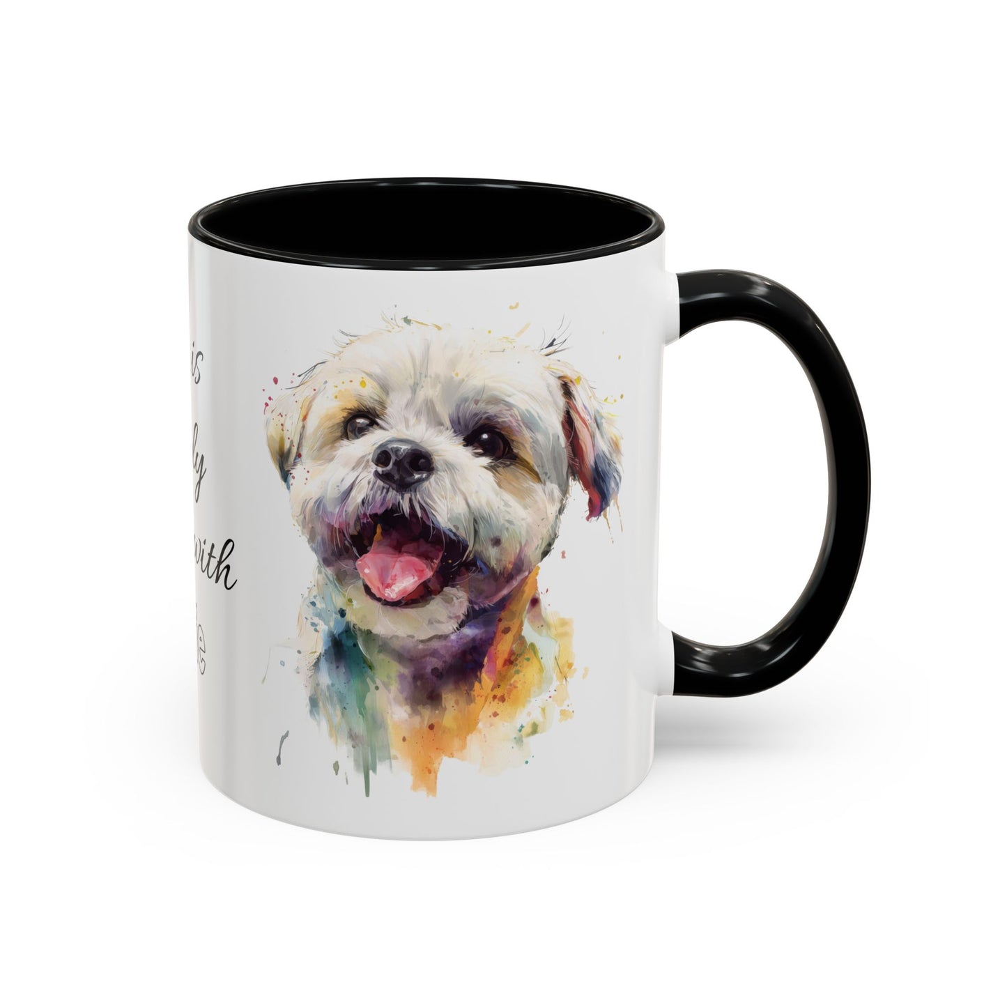 Shih Tzu #1 “Life is better with” Personalized Accent Mugs, 11oz