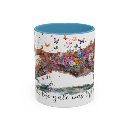 Nova Scotia Duck Tolling Retriever  “Live like the gate was left open" Accent Mugs, 11oz